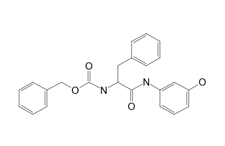 Phenylmethyl N-[1-[(3-hydroxyphenyl)aminocarbonyl]-2-phenylethyl]carbamate