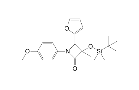 3-Methyl-3-tert-butyldimethylsilyloxy-4-(2-furyl)-N-(p-methoxyphenyl)azetidinone
