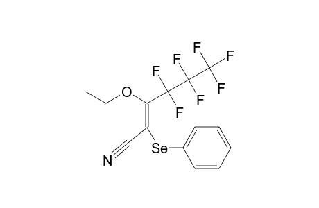 (E)-3-ETHOXY-4,4,5,5,6,6,6-HEPTAFLUORO-2-(PHENYLSELENO)-2-HEXENENITRILE