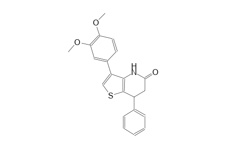 thieno[3,2-b]pyridin-5(4H)-one, 3-(3,4-dimethoxyphenyl)-6,7-dihydro-7-phenyl-