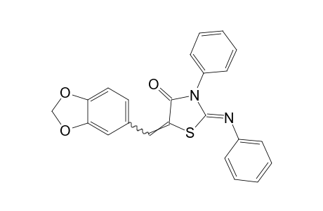 3-phenyl-2-(phenylimino)-5-piperonylidene-4-thiazolidinone