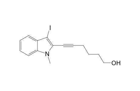 6-(3-Iodo-1-methyl-1H-indol-2-yl)hex-5-yn-1-ol
