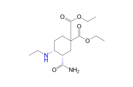 cis-3-carbamoyl-4-(ethylamino)-1,1-cyclohexanedicarboxylic acid, diethyl ester