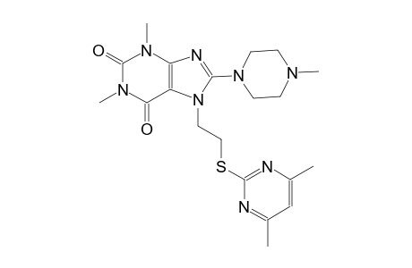 7-{2-[(4,6-dimethyl-2-pyrimidinyl)sulfanyl]ethyl}-1,3-dimethyl-8-(4-methyl-1-piperazinyl)-3,7-dihydro-1H-purine-2,6-dione