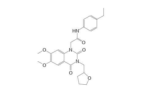 2-(6,7-dimethoxy-2,4-dioxo-3-(tetrahydro-2-furanylmethyl)-3,4-dihydro-1(2H)-quinazolinyl)-N-(4-ethylphenyl)acetamide