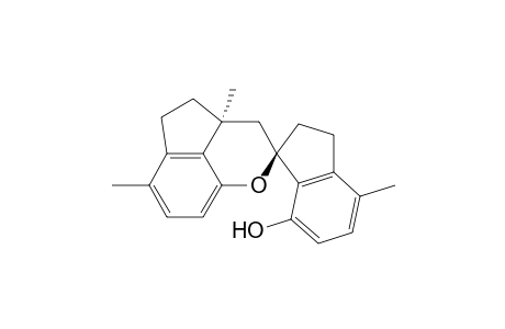(2R*,3aS*)-2',3,3',3a,4,5-hexahydro-3a,4',6-trimethylspiro(cyclopenta[de]-1-benzopyran-2,1'-inden)-7'-ol