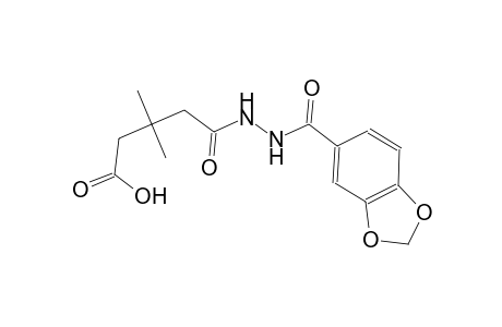 5-[2-(1,3-benzodioxol-5-ylcarbonyl)hydrazino]-3,3-dimethyl-5-oxopentanoic acid