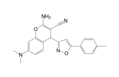 2-Amino-3-cyano-7-dimethylamino-4-(5-(4-methylphenyl)-isoxazol-3-yl)-4H-chromene