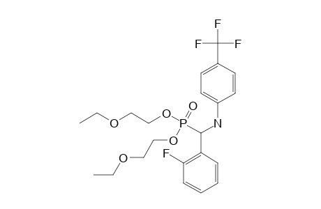 N-(4-TRIFLUOROMETHYLPHENYL)-ALPHA-AMINO-ALPHA-(2-FLUOROPHENYL)-O,O-DI-(2-ETHOXYETHYL)-PHOSPHONATE