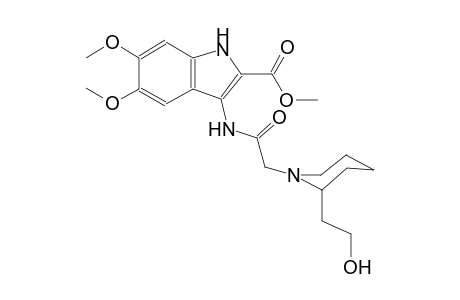 methyl 3-({[2-(2-hydroxyethyl)-1-piperidinyl]acetyl}amino)-5,6-dimethoxy-1H-indole-2-carboxylate