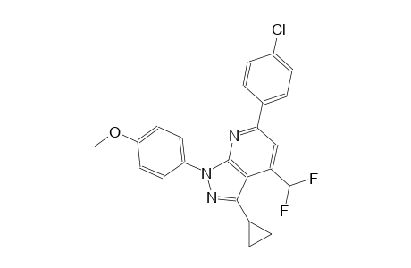 1H-pyrazolo[3,4-b]pyridine, 6-(4-chlorophenyl)-3-cyclopropyl-4-(difluoromethyl)-1-(4-methoxyphenyl)-