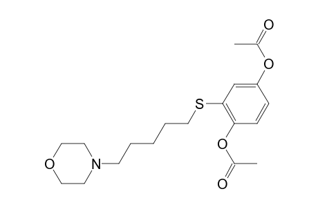 Benzene, 1,4-diacetoxy-2-[5-(4-morpholyl)pentylthio]-