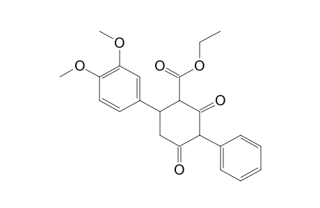 6-(3,4-DIMETHOXYPHENYL)-2,4-DIOXO-3-PHENYLCYCLOHEXANECARBOXYLIC ACID, ETHYL ESTER