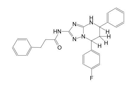 N-[7-(4-fluorophenyl)-5-phenyl-4,5,6,7-tetrahydro[1,2,4]triazolo[1,5-a]pyrimidin-2-yl]-3-phenylpropanamide