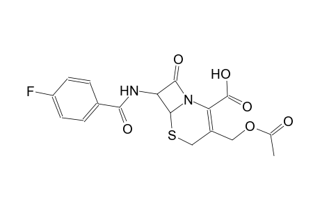 3-[(acetyloxy)methyl]-7-[(4-fluorobenzoyl)amino]-8-oxo-5-thia-1-azabicyclo[4.2.0]oct-2-ene-2-carboxylic acid