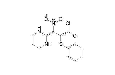 2-[3,3-dichloro-1-nitro-2-(phenylsulfanyl)-2-propenylidene]hexahydropyrimidine