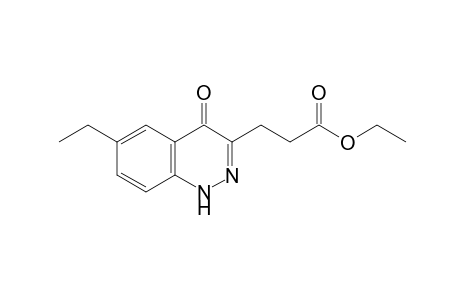 1,4-dihydro-6-ethyl-4-oxo-3-cinnolinepropionic acid, ethyl ester