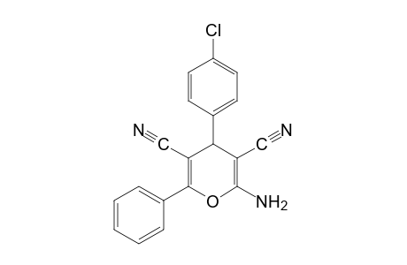 2-amino-4-(p-chlorophenyl)-6-phenyl-4H-pyran-3,5-dicarbonitrile
