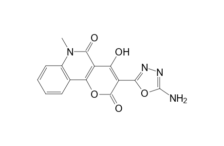 3-(5-Amino-1,3,4-oxadiazol-2-yl)-4-hydroxy-6-methyl-2H-pyrano[3,2-c]quinoline-2,5(6H)-dione
