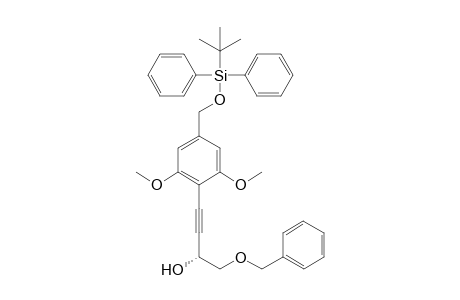 (R)-1-Benzyloxy-4-[4-(tert-butyl-diphenyl-silanyloxymethyl)-2,6-dimethoxy-phenyl]-but-3-yn-2-ol
