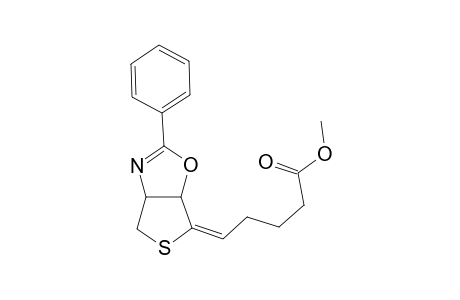 Pentanoic acid, 5-(2-phenyl-3a,4,6,6a-tetrahydro-thieno[3,4-d]oxazole-6-ylideno)-, methyl ester