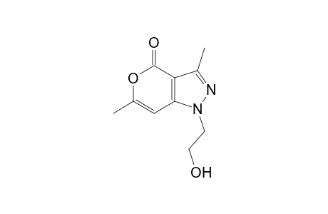 1-(4-hydroxyethyl)-3,6-dimethylpyrano[4,3-c]pyrazol-4-(1H)-one