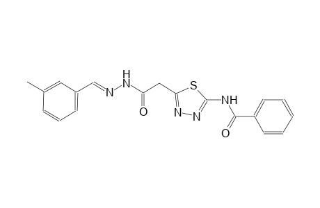 N-(5-{2-[(2E)-2-(3-methylbenzylidene)hydrazino]-2-oxoethyl}-1,3,4-thiadiazol-2-yl)benzamide