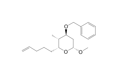 (2R,3R,4S,6R)-4-benzoxy-6-methoxy-3-methyl-2-pent-4-enyl-tetrahydropyran