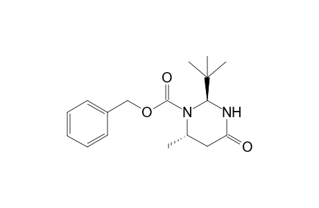 (2S,6S)-2-tert-butyl-4-keto-6-methyl-hexahydropyrimidine-1-carboxylic acid benzyl ester