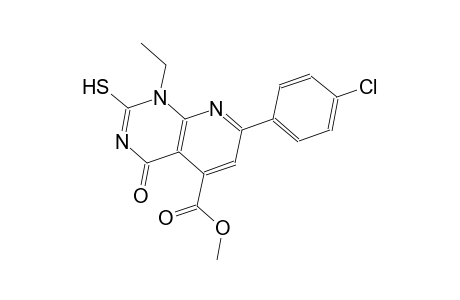 pyrido[2,3-d]pyrimidine-5-carboxylic acid, 7-(4-chlorophenyl)-1-ethyl-1,4-dihydro-2-mercapto-4-oxo-, methyl ester