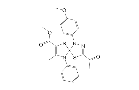 methyl 3-acetyl-1-(4-methoxyphenyl)-8-methyl-9-phenyl-4,6-dithia-1,2,9-triazaspiro[4.4]nona-2,7-diene-7-carboxylate