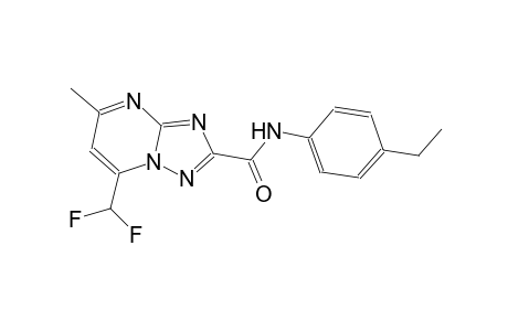 7-(difluoromethyl)-N-(4-ethylphenyl)-5-methyl[1,2,4]triazolo[1,5-a]pyrimidine-2-carboxamide