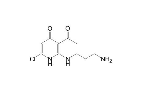 3-Acetyl-2-(3-Aminopropylamino)-6-chloro-1H-pyridin-4-one