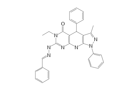 6-ETHYL-3-METHYL-1,4-DIPHENYL-4,6,9-TRIHYDRO-PYRAZOLO-[5,4-B]-PYRIMIDINO-[5,4-E]-PYRIDIN-5-ONE-7-BENZALDEHYDE-HYDRAZONE