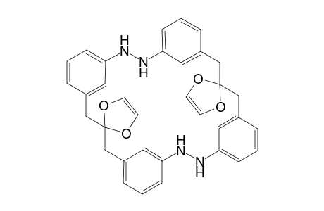 2,19-Dioxo-10,11,27,28-tetraaza[3.2.3.2](1,3)(1,3)(1,3)cyclophane-10,27-diene 2,2:19-Bis(ethylene acetal)