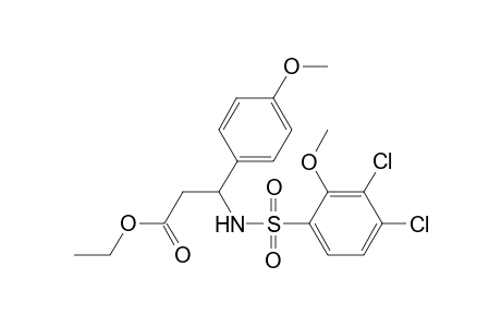 3-[(3,4-dichloro-2-methoxy-phenyl)sulfonylamino]-3-(4-methoxyphenyl)propionic acid ethyl ester