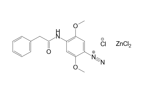 2,5-dimethoxy-4-(2-phenylacetamido)benzenediazonium chloride, compound with zinc chloride
