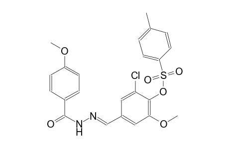 2-chloro-6-methoxy-4-{(E)-[(4-methoxybenzoyl)hydrazono]methyl}phenyl 4-methylbenzenesulfonate