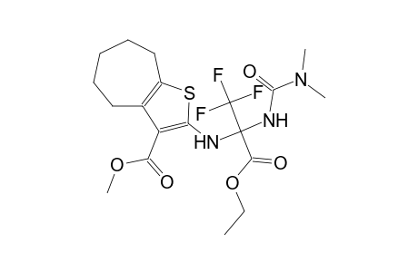4H-cyclohepta[b]thiophene-3-carboxylic acid, 2-[[1-[[(dimethylamino)carbonyl]amino]-1-(ethoxycarbonyl)-2,2,2-trifluoroethyl]amino]-