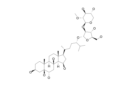 NODOSIDE;(24S)-24-O-[2-O-METHYL-BETA-D-XYLOPYRANOSYL-(1->2)-ALPHA-L-ARABINOFURANOSYL]-5-ALPHA-CHOLESTANE-3-BETA,5,6-BETA,8,15-ALPHA,24-HEXOL