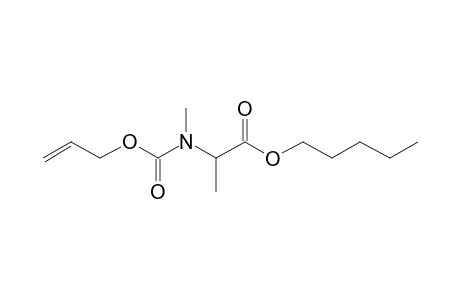 Alanine, N-methyl-N-allyloxycarbonyl-, pentyl ester