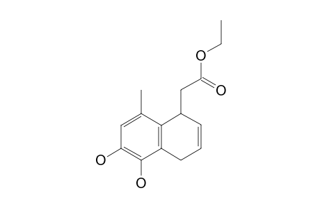 5-CARBETHOXYMETHYL-1,2-DIHYDROXY-4-METHYL-5,8-DIHYDRONAPHTHALENE