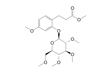 Methyl 3-[4-methoxy-2-[(2S,3R,4S,5S,6R)-3,4,5-trihydroxy-6-(hydroxymethyl)oxan-2-yl]oxyphenyl]propanoate, tetramethyl ether