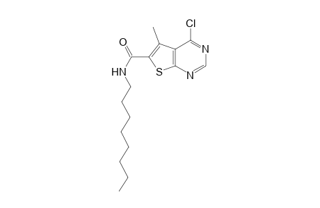 4-Chloro-5-methyl-thieno[2,3-d]pyrimidine-6-carboxylic acid octylamide