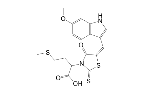 3-thiazolidineacetic acid, 5-[(6-methoxy-1H-indol-3-yl)methylene]-alpha-[2-(methylthio)ethyl]-4-oxo-2-thioxo-, (5E)-