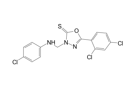 4-[(p-chloroanilino)methyl]-2-(2,4-dichlorophenyl)-delta2-1,3,4-oxadiazoline-5-thione