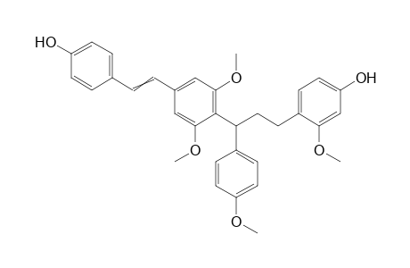 1-[4-(3,5-dimethoxy-4'-hydroxystilbenyl)]-1-(4-methoxyphenyl)-3-(2-methoxy-4-hydroxyphenyl)propane