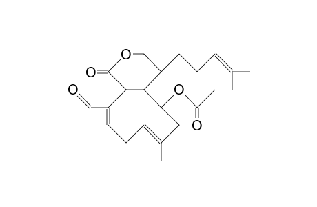 (2R,3R,4S,6E,9E,10R)-4-Acetoxy-17-hydroxyxenic-6,9,13-trien-1-al-18-oic acid, lactone