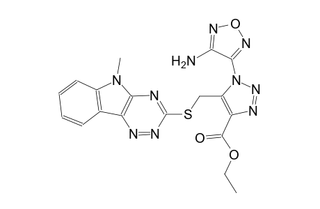 1H-1,2,3-triazole-4-carboxylic acid, 1-(4-amino-1,2,5-oxadiazol-3-yl)-5-[[(5-methyl-5H-[1,2,4]triazino[5,6-b]indol-3-yl)thio]methyl]-, ethyl ester