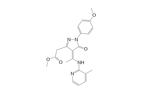 1H-pyrazole-3-acetic acid, 4,5-dihydro-1-(4-methoxyphenyl)-4-[1-[(3-methyl-2-pyridinyl)amino]ethylidene]-5-oxo-, methyl ester, (4Z)-